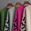 Sweater Women Leopard Printed Pullovers Loose Long Sleeve O-Neck Knitted Jumpers Warm Basics Autumn Winter Fashion Tops
