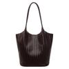 Simple and Retro Woven Pattern Bag, Commuter Single-shoulder Bag, Casual Large-capacity Tote Bag