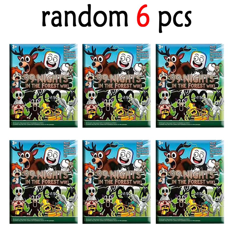 24pcs horror game 99 Nights in the Forest blind box The Deer The Ram The Owl Camper Peripheral character figurines and ornaments