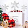 3 Pcs Metal Snowflake Wall Decor Winter Large Snowflake Decorations 12 10 8 Silver Rustic Snow Hanging Ornaments Farmhouse Metal Snow Flake On Rope
