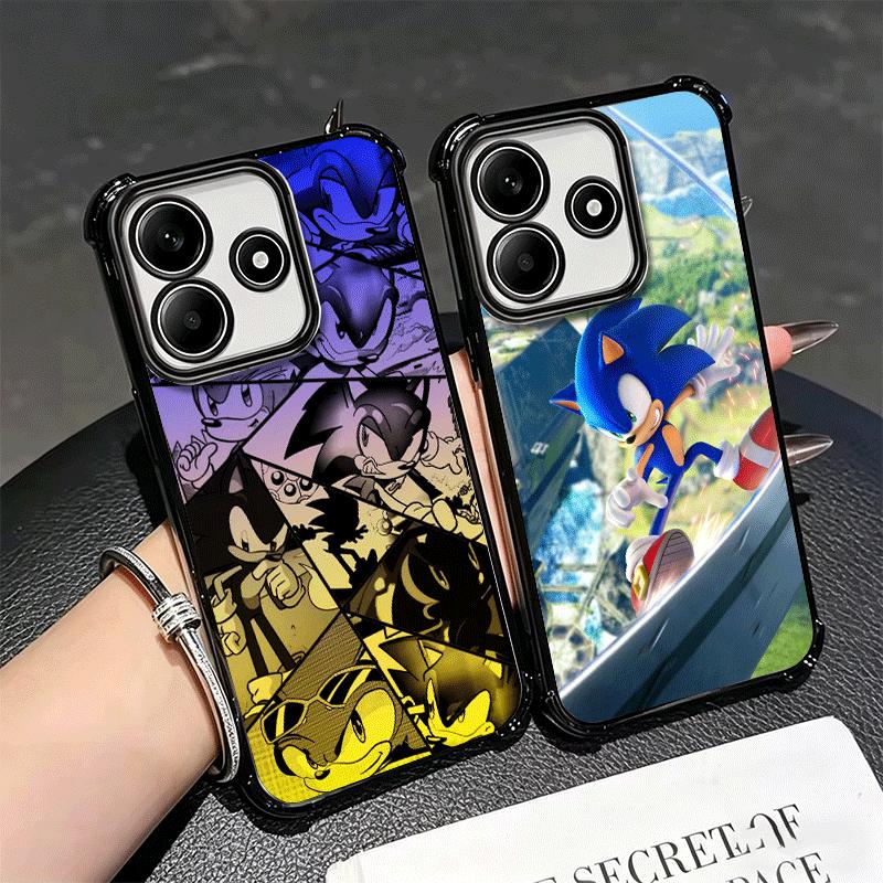 Super S-Sonics Cartoon Soft Phone Case For Xiaomi Redmi Note 14 15 Pro Plus 13 12 11S 11T 5G 10 9S 9 Plating Anti-Fall Fundas