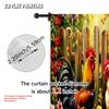 2pcs, Curtains  print Garden Rooster Farm Versatile 100% Polyester (without rod) Gifts Use for Bedroom, Contemporary Style