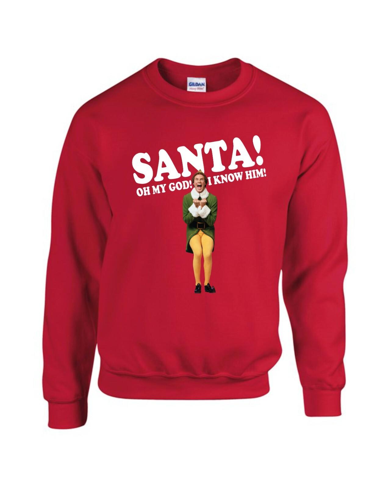 Santa! Oh My God I Know Him T-Shirt, Christmas Party Ugly Xmas Sweatshirt Unisex T-Shirt XXL
