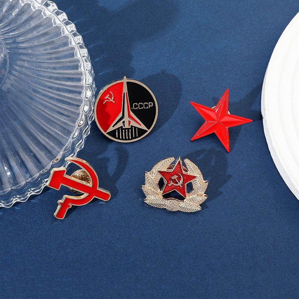 Russian Funny Cat Pins Russian Blue Cat Red Star Brooch Red Star Russian Pin Cat Lover Friends