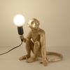 Gold Resin Table Lamp Light Home Office Modern Sculpture Desk Lamp Indoor Lighting Sitting Monkey Shape Environmentally Friendly
