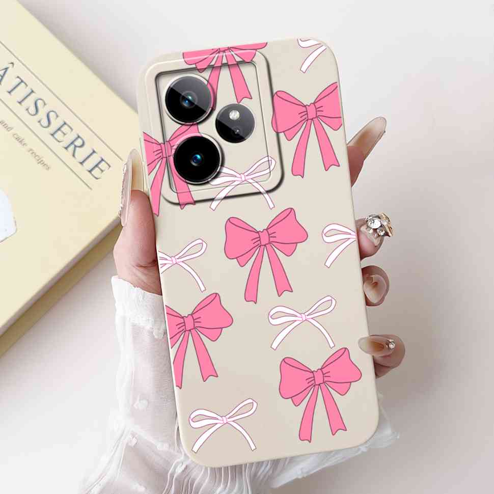 For Realme GT 7 5G 6.78" Case RMX5061 Cartoon Panda New Flower Collection Soft Silicon Cover For Oppo Realme GT7 5G Phone Shell