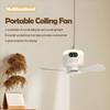 Ceiling Fan Portable Camping Tent 8000mah Ceiling Canopy Fan Rechargeable Wireless Fan Air Circulators with Remote Control Light