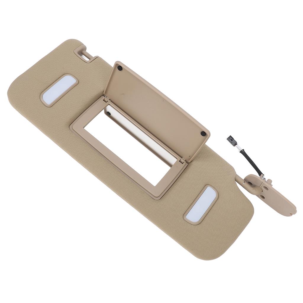 Side Sun Visor Beige Sun Shielding Visor Board with Makeup Mirror for 1500 2500 3500 HD Vehicle Models Right: 22850310
