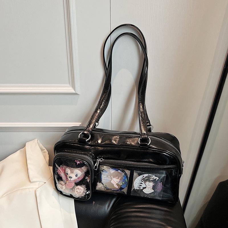 

Новый универсальный прозрачный двухмерный женский хай-вэлью с косым кроем чёрный