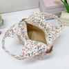Fashionable Floral Pattern Lunch Carriers Elegant Women's Lunch Bag with Multiple Pockets Casual Work Zippered Handbag