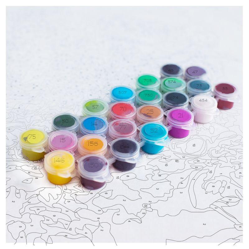 CHENISTORY Kit Pittura su Tela con Numeri Paesaggio Naturale Disegno su Tela Pittura ad Olio Colora per Numero Con Cornice Decorazione Nuovo