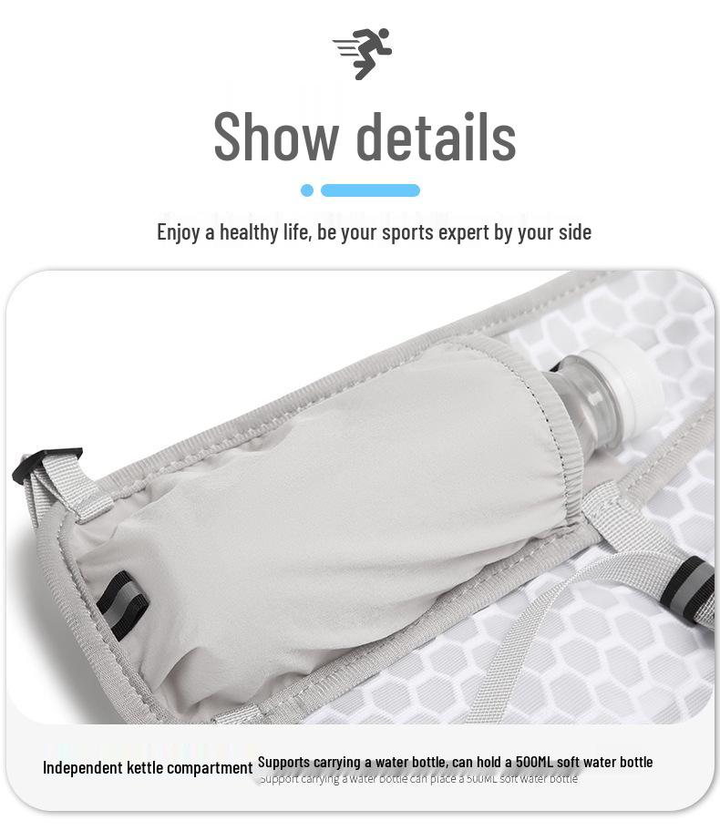 Gilet Leggero per Sport all'Aperto: Zaino da Arrampicata, Corsa, Ciclismo ed Escursionismo con Tasca per Telefono e Portaborraccia