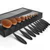 Classic Makeup Brush Set 10 Pieces With Synthetic Fibers For Flawless Foundation Application