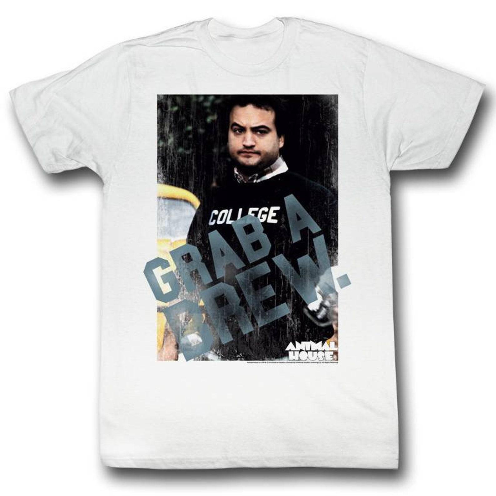 Animal House Grab A Brew White Adult T-Shirt S