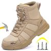 Fashion Work Safety Shoes Men CE Certified Steel Toe Safety Shoes Non Slip Lightweight Steel Toe Anti-Slip Women's Protection Work Boots