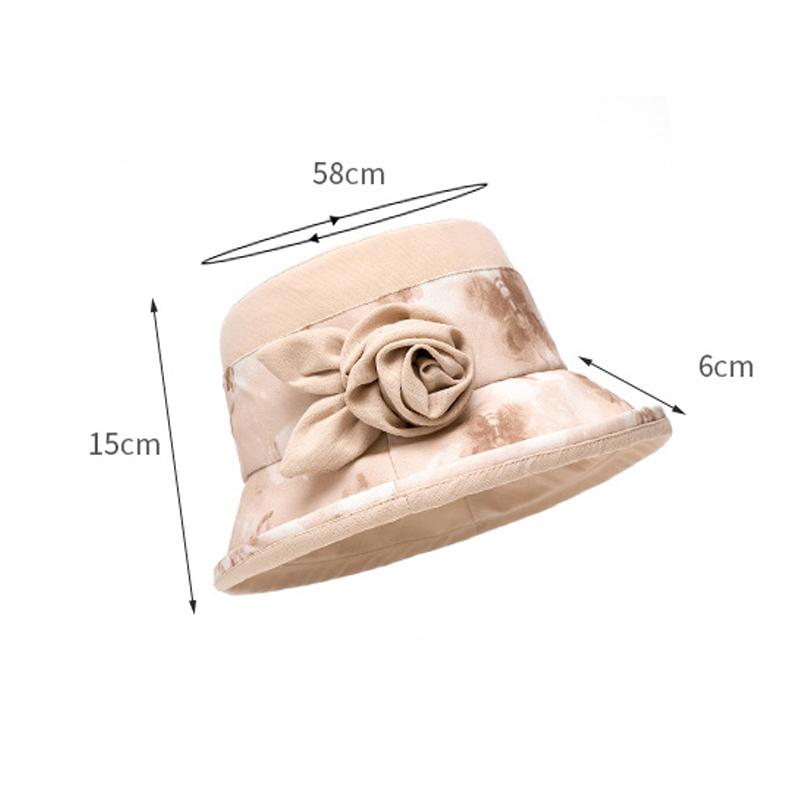 Summer Thin Mother Hat Anti-Ultraviolet Sunshade Flower Travel Sunscreen Hat Women Fisherman Hat
