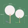 Children's DIY Ancient Style Hand-Painted Round Fan Kit with Thickened Xuan Paper for Crafts & Coloring