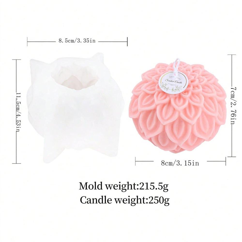 Small Lotus Petals Flowers Candle Silicone Mold DIY Flower ball Candle Making Soap Resin Mold Valentine's Gifts Craft Home Decor