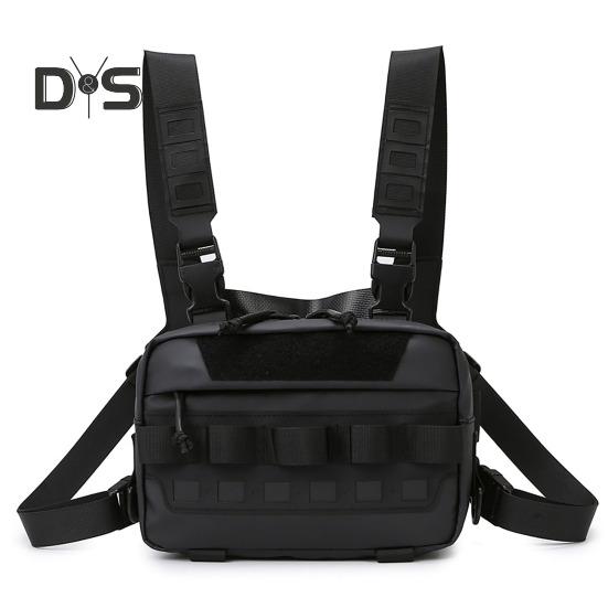 

Нагрудная сумка для мужчин и женщин, водонепроницаемая спортивная нагрудная сумка для бега, жилет, сумка для фитнеса, тренировок, велоспорта, пешего туризма чёрный