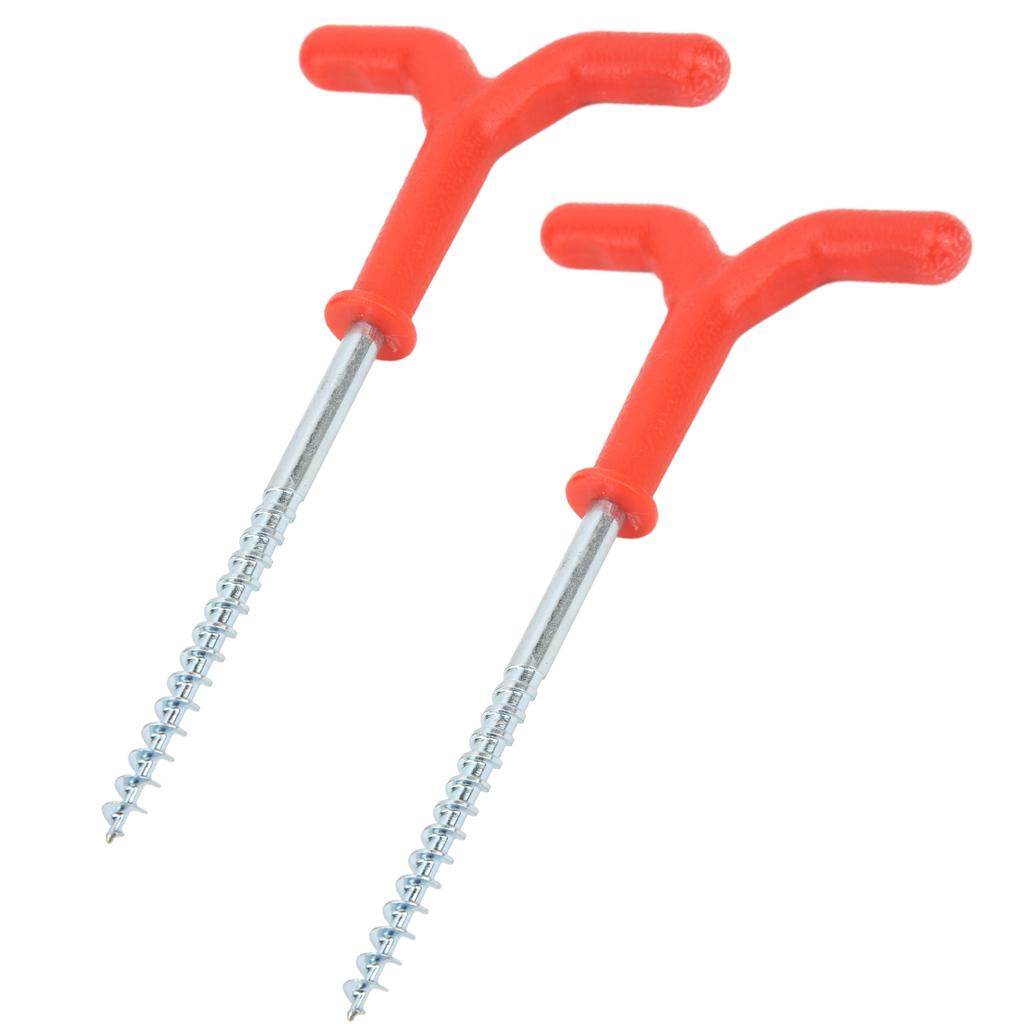 2 Stück Eisangelrutenhalter Eisbohrer Winterangelzelt Heringe Nagel Outdoor-Angeln