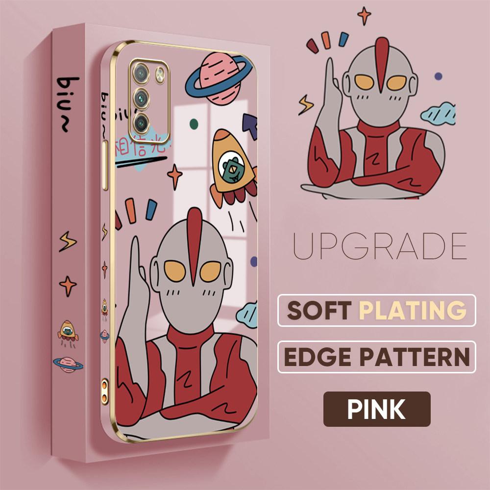 Bunte Druckmuster Quadratisches Randmuster Gehäuse Überzogene Telefonschale Luxus Überzogene Weiche Telefonhülle für Huawei Honor Xiaomi Redmi