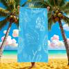 Blue Shell Starfish Microfiber Beach Towel 1 Piece Set 2D Flat Printed Sandproof Waterproof Holiday Sea Sunbed Lounger Towel