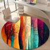1pc Colorful Forest Office Round Area Rug, Indoor Mat Suitable ForOffice, Under Office Chairs Bedroom Living Room Home Decor, Room Decot054