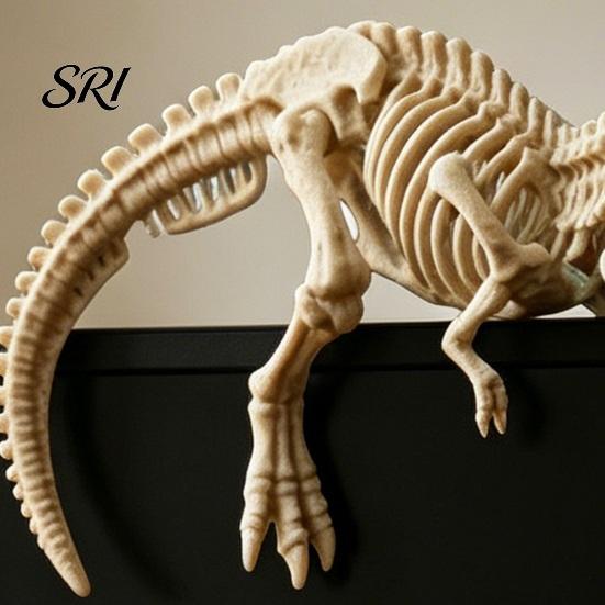 Dinosaur Ornament Funny Ornaments, Decorative Lying Figurine, 3D Cabinet Edge Decor Computer Monitor for Home Office Dino Decoration