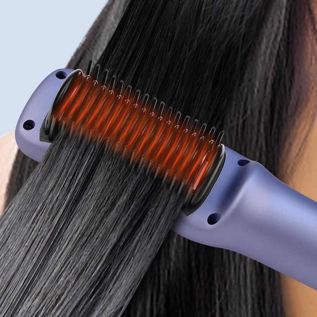 MEXITOP Cordless Hair USB Hair Rechargeable Hair Hair Styling Iron Cordless Heat Hair Rapid 3 Temperature Compact and for Day Birthday Gift Brush,