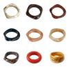 Bohemian Acrylic Bangle Smudging Retro  Hand Ring Creative Irregular Wide Bracelet  Gift