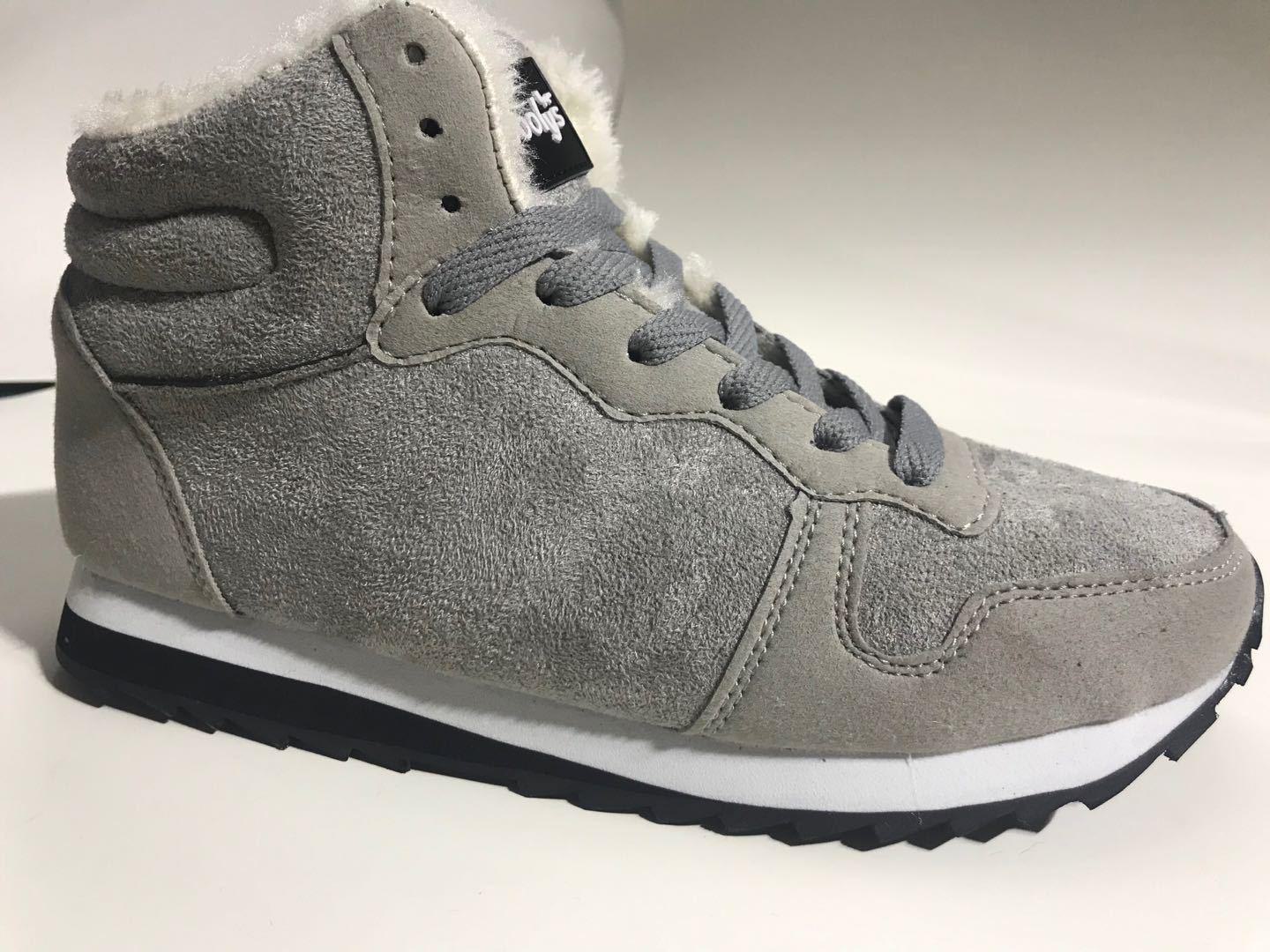 

Зимние ботинки унисекс в корейском стиле с теплой шерстяной стелькой, легкая конструкция с высоким голенищем, хлопковая обувь больших размеров. 38