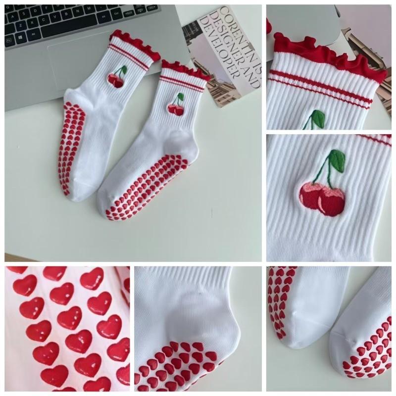 Yoga Socks Women Autumn Winter Mid Calf Professional Non Slip Floor Socks Fitness Dance Pilates Sports Socks
