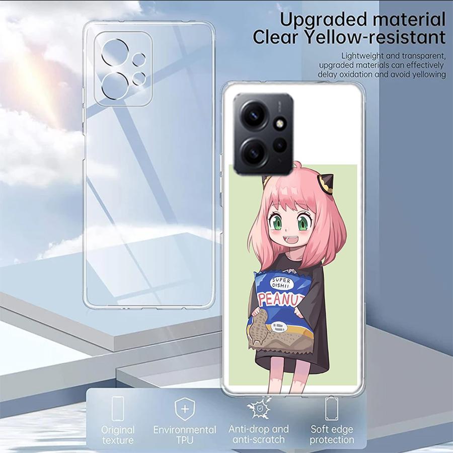Anya Forger Mind Reading Phone Case For Redmi Note 14 15 Pro 5G 13 12 Pro Plus 11 11T 11E 11S 10 Pro 10S 9 9S Cover Cell Clear T