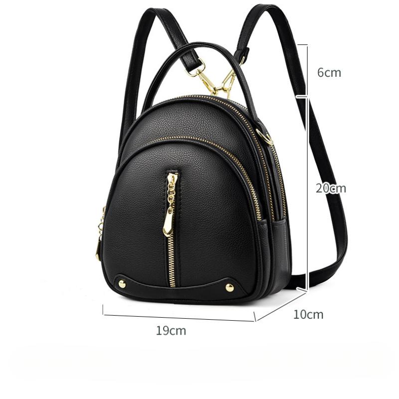 Malá taška Módní korejská verze Trendy Malý batoh Simple Atmosphere Jedno rameno Crossbody Malá kulatá taška Dvojité rameno Dámská taška