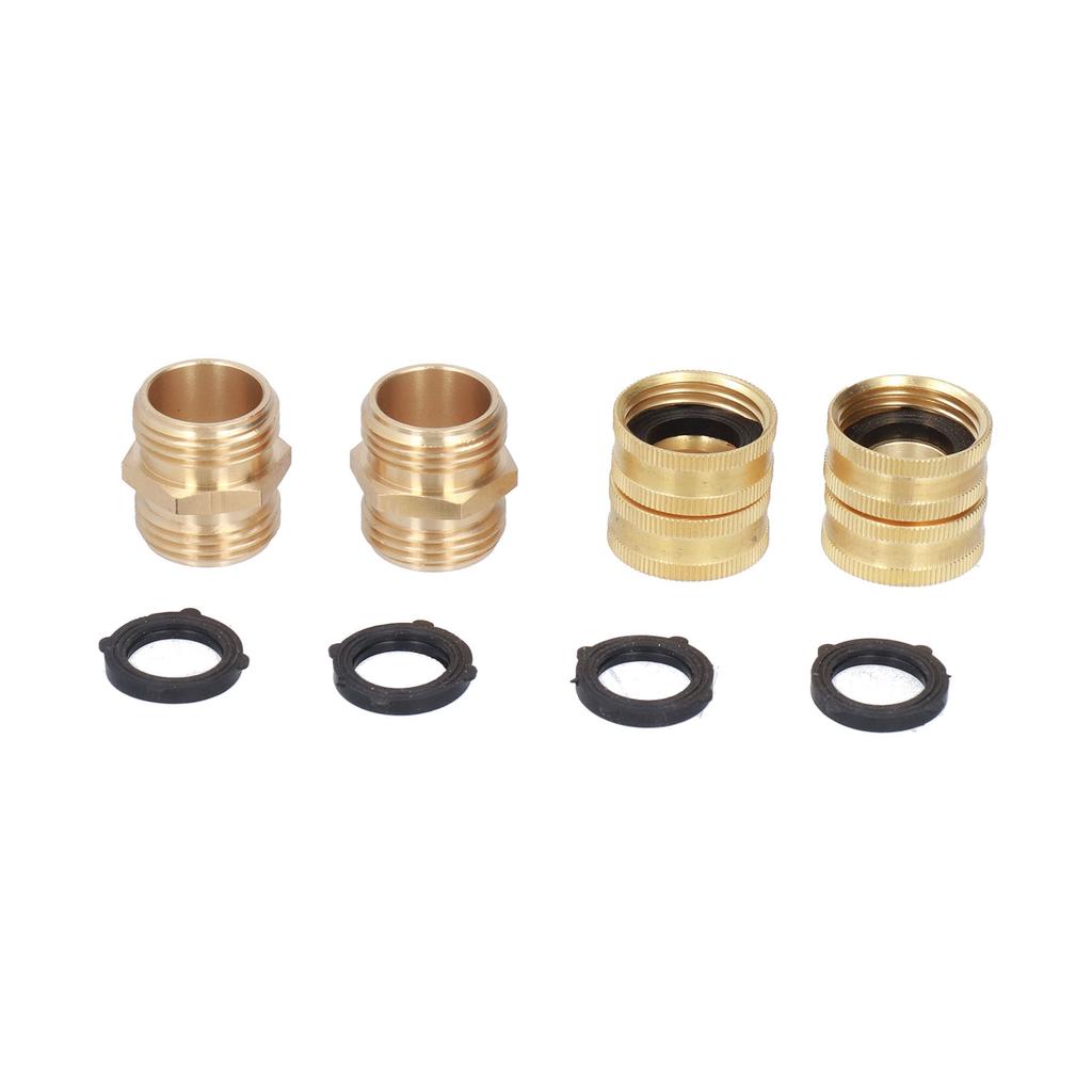 Garden Hose Connector 3/4in Double Male Female Thread Brass Water Pipe Adapter for Watering Equipment