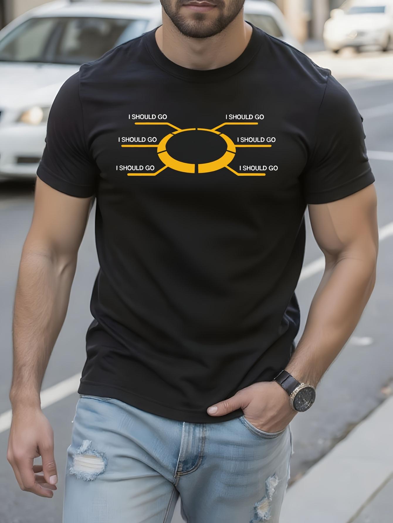 Funny Tshirt Funny Saying Graphic Tshirt - I Should Go / ... L