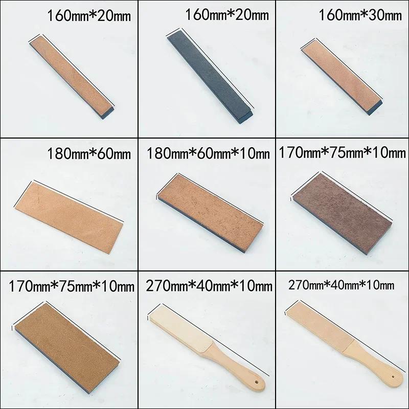 Natural Cowhide Sharpen Compound Sharpening Wax Grinding Polishing Paste Honing Strop with Base Leather Machine Knife Sharpener