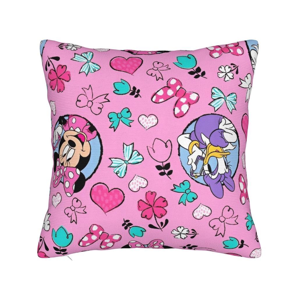 Mickey and Minnie Mouse Holiday Throw Pillow Cover Decorative Pillow Christmas Design , Customized Pillowcover Home Decor