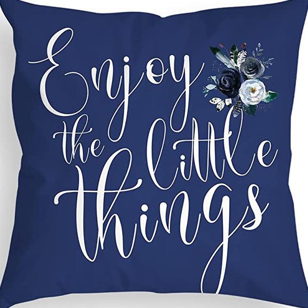 Retro American Plant Floral Print Linen Pillow Case Living Room Sofa Car Pillow Cushion