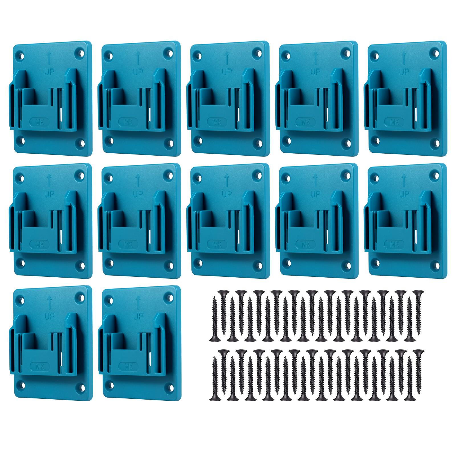 

12PCS Tool Holder Wall Mount for18 V Power Tool Drilling Tools Holder Machine Holder with 48 Screws for Workshop Storage