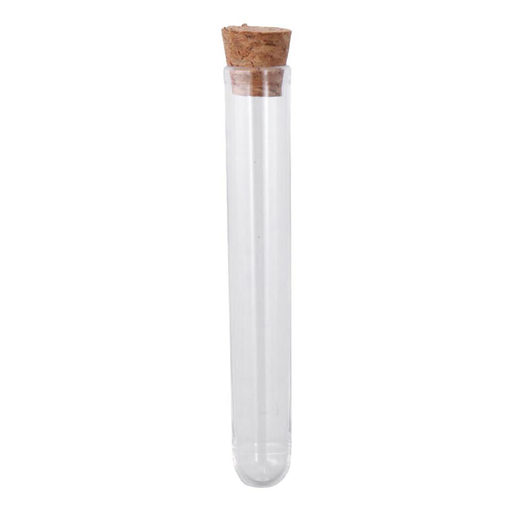 

Easy to us with Cork Stoppers Plastic Test Tubes Round Base Storage for Scientific Experiments Container