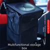 Oxford Cloth Car Storage Bin Washable Hanging Garbage Bag With Lid Car Organizer  Seat Back