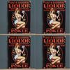Elegant Sexy Lady Metal Poster Pin Up Girl Tin Sign For Retro Bar Decor