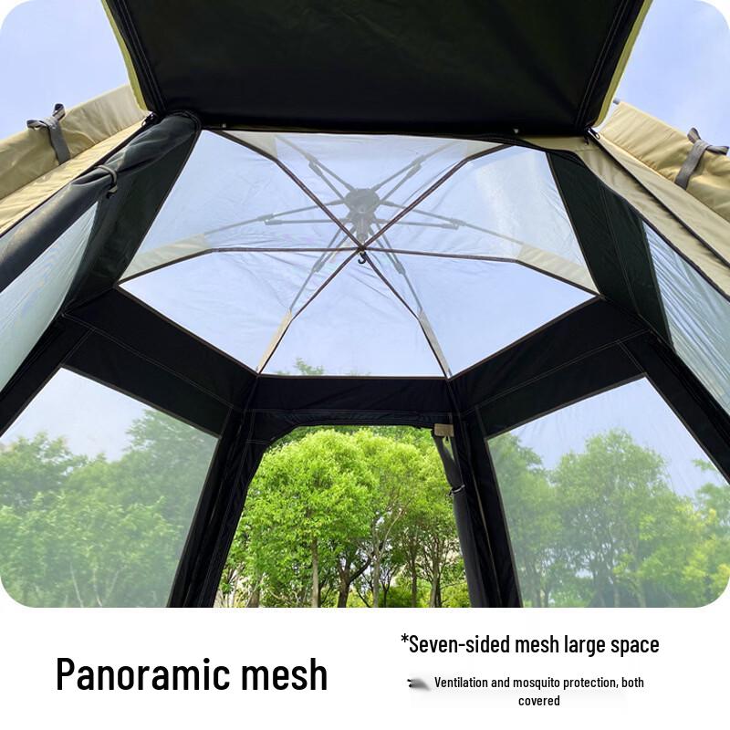 ZISIZ Cloud Mist Grey Hexagonal Camping Tent