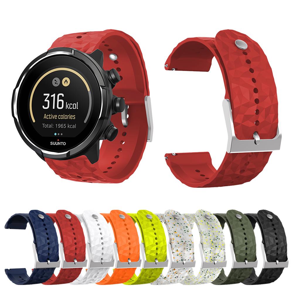 24mm Strap for Suunto 9 7 Sport Watch Strap Silicone Breathable Bracelet Watchband for Suunto Spartan Sport Wrist Hr 24mm