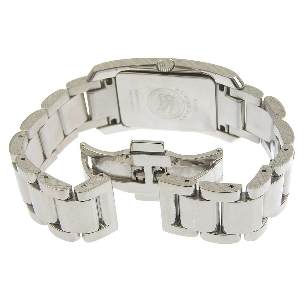 Burberry Watches BU1056 SilverDial Stainless Steel Quartz Analog Display Mens Used