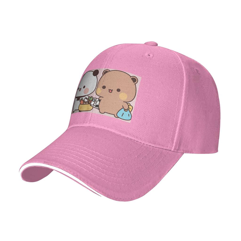 Süße Bubu und Dudu gehen gemeinsam zum Einkaufen Kappe Baseballkappen Verstellbare Mütze Hip Hop Sommer Unisex Baseballmützen Anpassbar