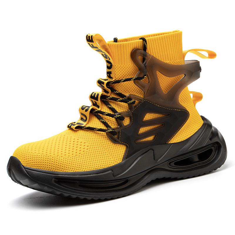 Anbaili Socks, Shoes, Labor Insurance Shoes, Smash-proof and Puncture-proof Wear, Lightweight and Breathable Fly-woven Safety Shoes, Men's Work Shoes