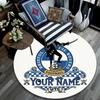 Custom Name Bristol Rovers Round Area Rug,Carpet Rug for Living Room Bedroom Sofa Playroom Decor,Non-slip Floor Mat