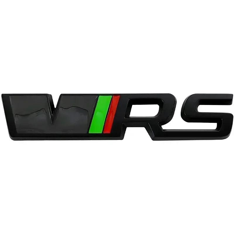 1Pc Metal VRS Logo Emblem VRS Letters Car Front Grille Rear Trunk Emblem Badge Sticker Accessories